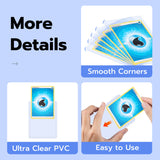 Mcbazel 100 Pcs Transparent Game Card Plastic Hard Protective Cover Case with Protective Film(35PT-Blue Ray)