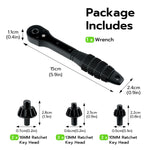 Mcbazel Chuck Key Wrench With Two 10/13/16MM Key Heads Each - Black (2nd Generation)