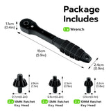 Mcbazel Chuck Key Wrench With Two 10/13/16MM Key Heads Each - Black (2nd Generation)