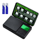 High-Precision 500g/0.01g, Electronic Scale with LCD Green Light Display Screen - black