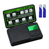 High-Precision 500g/0.01g, Electronic Scale with LCD Green Light Display Screen - black