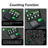 High-Precision 500g/0.01g, Electronic Scale with LCD Green Light Display Screen - black