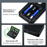 High-Precision 500g/0.01g, Electronic Scale with LCD Green Light Display Screen - black