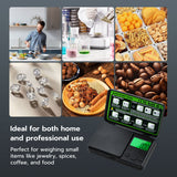 High-Precision 500g/0.01g, Electronic Scale with LCD Green Light Display Screen - black