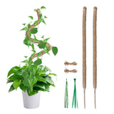 2 Pieces 4MM Width Bendable Coir Pole for Climbing Plants Growth(60cm)