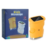 Portable Kid's Microscope with 32G Memory Card - Yellow (382)
