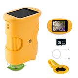 Portable Kid's Microscope with 32G Memory Card - Yellow (382)