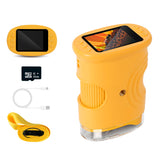 Portable Kid's Microscope with 32G Memory Card - Yellow (382)
