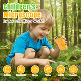 Portable Kid's Microscope with 32G Memory Card - Yellow (382)
