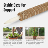 4 Pcs 60cm Stackable Pole Coir Pole for Climbing Plants Growth- Wood Version