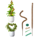 2 Pcs 4MM Width Bendable Coir Pole for Climbing Plants Growth-Bending Version(80cm)