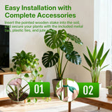 2 Pcs 4MM Width Bendable Coir Pole for Climbing Plants Growth-Bending Version(80cm)