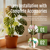 2 Pcs 4MM Width Bendable Coir Pole for Climbing Plants Growth-Bending Version(100cm)