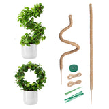 2 Pieces 7MM Width Bendable Coir Pole for Climbing Plants Growth(120cm)