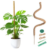 2 Pieces 7MM Width Bendable Coir Pole for Climbing Plants Growth(120cm)