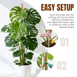 2 Pieces 7MM Width Bendable Coir Pole for Climbing Plants Growth(120cm)