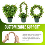 2 Pieces 7MM Width Bendable Coir Pole for Climbing Plants Growth(120cm)