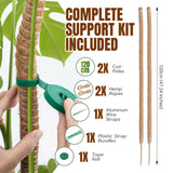 2 Pieces 7MM Width Bendable Coir Pole for Climbing Plants Growth(120cm)