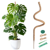 2 Pieces 7MM Width Bendable Coir Pole for Climbing Plants Growth(160cm)