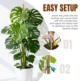 2 Pieces 7MM Width Bendable Coir Pole for Climbing Plants Growth(160cm)