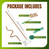 2 Pieces 7MM Width Bendable Coir Pole for Climbing Plants Growth(160cm)