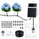 Solar-Powered Automatic Drip Irrigation Kit-Black&White(SOP17)#