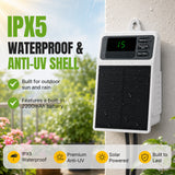 Solar-Powered Automatic Drip Irrigation Kit-Black&White(SOP17)#