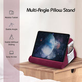 Multi-Angle Pillow Stand for Tablet/iPad/E-Reader - Dark Wine Red