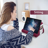 Multi-Angle Pillow Stand for Tablet/iPad/E-Reader - Dark Wine Red