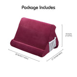 Multi-Angle Pillow Stand for Tablet/iPad/E-Reader - Dark Wine Red