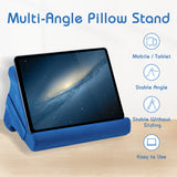 Multi-Angle Pillow Stand for Tablet/iPad/E-Reader - Blue