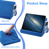 Multi-Angle Pillow Stand for Tablet/iPad/E-Reader - Blue