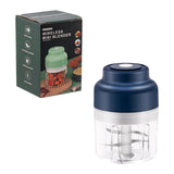 320ML Mini Electric Food Chopper with USB Charging Cable-Blue