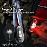 4 Pcs Rechargeable 8-color LED Car Flashing Warning Light with Remote Control (Velcro + Magnetic)