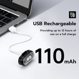 4 Pcs Rechargeable 8-color LED Car Flashing Warning Light with Remote Control (Velcro + Magnetic)