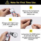 4 Pcs Rechargeable 8-color LED Car Flashing Warning Light with Remote Control (Velcro + Magnetic)