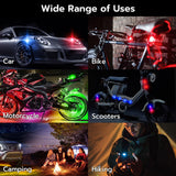 4 Pcs Rechargeable 8-color LED Car Flashing Warning Light with Remote Control (Velcro + Magnetic)