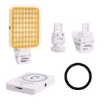 Mcbazel 3-Mode Rechargeable LED Selfie and Vlog Light with Clip, Adjusted 3 Light Modes for Phone, iPad, Laptop, for Makeup, TikTok, Selfie, Conferencing