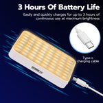 Mcbazel 3-Mode Rechargeable LED Selfie and Vlog Light with Clip, Adjusted 3 Light Modes for Phone, iPad, Laptop, for Makeup, TikTok, Selfie, Conferencing