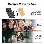 Mcbazel 3-Mode Rechargeable LED Selfie and Vlog Light with Clip, Adjusted 3 Light Modes for Phone, iPad, Laptop, for Makeup, TikTok, Selfie, Conferencing