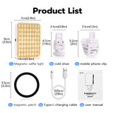 Mcbazel 3-Mode Rechargeable LED Selfie and Vlog Light with Clip, Adjusted 3 Light Modes for Phone, iPad, Laptop, for Makeup, TikTok, Selfie, Conferencing