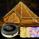 Mcbazel 10 Meters Solar LED Magnetic Camping Atmosphere Lights with Remote Control(Colorful)