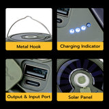 Mcbazel 10 Meters Solar LED Magnetic Camping Atmosphere Lights with Remote Control(Colorful)