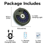 Mcbazel 10 Meters Solar LED Magnetic Camping Atmosphere Lights with Remote Control(Colorful)