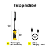 Multi Light Source Adjustable Angle Rechargeable Work Light-Black&Yellow(MX-BD30-02)#