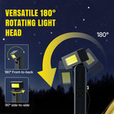2 Pcs Multifunctional Magnetic Work Light-Black(PS-001)