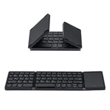 Universal Foldable Wireless Keyboard with Touchpad for Tablet/Mobile Phone/PC-Black(B089T)