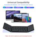Universal Foldable Wireless Keyboard with Touchpad for Tablet/Mobile Phone/PC-Black(B089T)