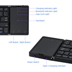 Universal Foldable Wireless Keyboard with Touchpad for Tablet/Mobile Phone/PC-Black(B089T)