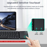 Universal Foldable Wireless Keyboard with Touchpad for Tablet/Mobile Phone/PC-Black(B089T)